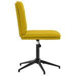 vidaXL Chaise à manger Jaune Velours