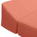 vidaXL Canapé-lit pliable Rouge orange 120 x 60 x 49 cm Tissu