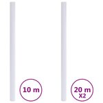 vidaXL Films pour fenêtre dépoli transparent gris PVC