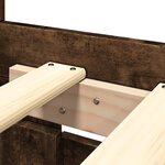 vidaXL Cadre de lit avec tête de lit sans matelas chêne fumé 180x200cm