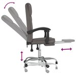 vidaXL Fauteuil inclinable de bureau Gris Similicuir