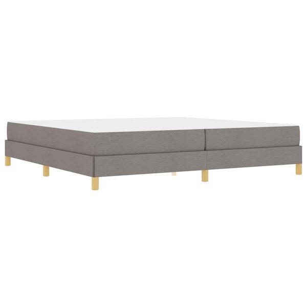 vidaXL Lit à ressorts Taupe  marron 200 x 200 cm
