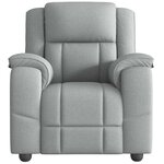 vidaXL Fauteuil de massage inclinable Gris clair Tissu