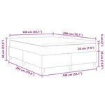 vidaXL Lit à ressorts Bleu et Blanc 140 x 200 cm