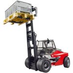 Bruder 02513 - Chariot élévateur Linde HT160D avec palette et 3 gitterbox