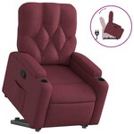 vidaXL Fauteuil inclinable rouge bordeaux tissu
