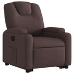 vidaXL Fauteuil inclinable marron foncé tissu