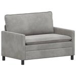 vidaXL Ensemble de Canapés 2 Pièces Gris clair Velours