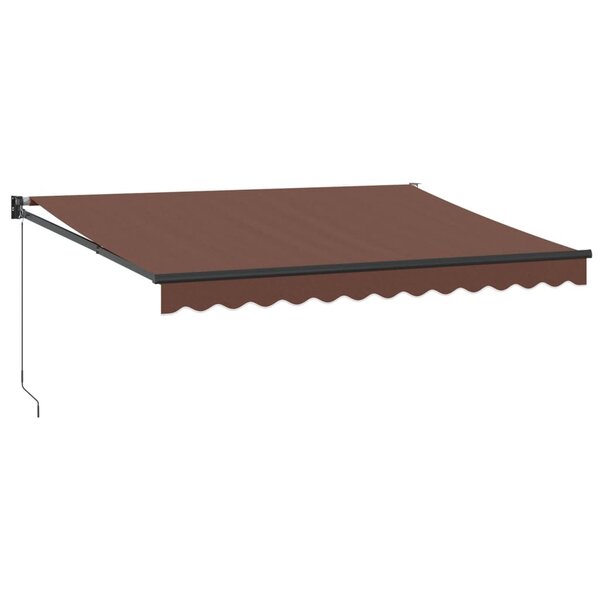 vidaXL Auvent manuel rétractable marron 350x250 cm