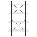vidaXL Bibliothèque à 4 niveaux Blanc 80x30x140 cm bois d'ingénierie