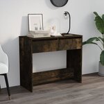 vidaXL Table console chêne fumé 89x41x76 5 cm bois d'ingénierie