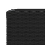 vidaXL Jardinières 2 Pièces noir 40x40x80 cm résine tressée