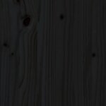 vidaXL Salon de jardin 3 Pièces avec coussins noir bois massif