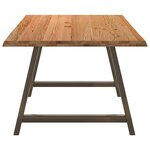 vidaXL Table à manger marron clair bois de chêne massif rectangulaire