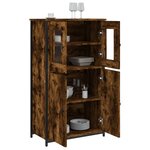vidaXL Buffet haut chêne fumé 62x32x106 5 cm bois d'ingénierie
