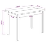 VidaXL Table de salle à manger / Table de repas EKAI Blanc