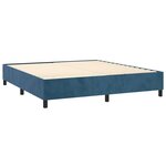 vidaXL Cadre de lit Bleu foncé 160x200 cm Velours