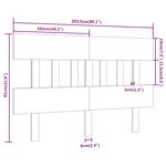 vidaXL Tête de lit Noir 203 5x3x81 cm Bois massif de pin
