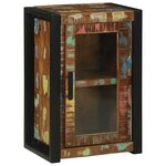 vidaXL Cabinet de Salle de Bain avec porte Bois massif de récupération