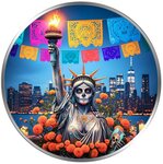 Pièce de monnaie en Argent 1 Dollar g 31.1 (1 oz) Millésime 2024 Famous Female Icons STATUE OF LIBERTY