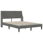 vidaXL Cadre de lit avec matelas Gris foncé 160 x 200 cm Velours