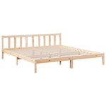 vidaXL Cadre de lit extra long sans matelas 200x220 cm bois massif pin