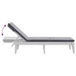 vidaXL Chaise longue avec coussin blanc 186x60x29 cm PP