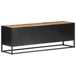 vidaXL Meuble TV 120x30x40 cm Bois de manguier brut et canne naturelle