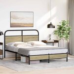 vidaXL Cadre de lit sans matelas 120x190 cm cm chêne sonoma
