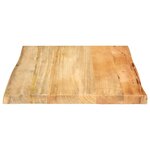 vidaXL Dessus de table 40x40x2 5 cm bord vivant bois massif manguier