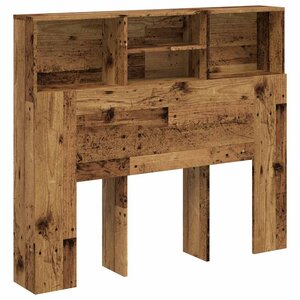 vidaXL Armoire de tête de lit vieux bois 120x19x103 5 cm