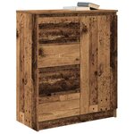 vidaXL Buffet avec tiroirs vieux bois 71x35x84 cm bois d'ingénierie
