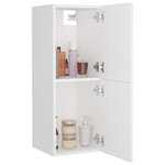 vidaXL Armoire de salle de bain Blanc 30x30x80 cm Bois d’ingénierie