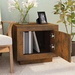 vidaXL Table basse chêne fumé 51x50x45 cm bois d'ingénierie