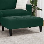 vidaXL Repose-pied vert foncé 77x55x31 cm velours
