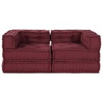 vidaXL Unité de canapé modulaire 2 Pièces Marron 140 x 70 x 56 cm Tissu