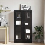 vidaXL Bibliothèque Chêne noir 82 5 x 30 5 x 150 cm Bois d'ingénierie