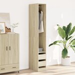 vidaXL Garde-robe chêne sonoma 30x50x200 cm bois d'ingénierie