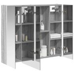 vidaXL Armoire Miroir de Salle de Bain Gris Sonoma 83 5 x 15 5 x 70 cm