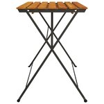 vidaXL Table de bistro pliante 100x54x71cm Bois acacia solide et acier