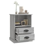 vidaXL Tables de chevet 2 Pièces sonoma gris 43x36x60 cm