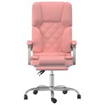 Fauteuil de massage inclinable de bureau informatique étude Rose similicuir rose 02_0025391