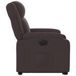 vidaXL Fauteuil inclinable électrique marron foncé tissu
