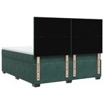 vidaXL Sommier à lattes de lit et matelas Vert foncé 180x200cm Velours