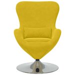 vidaXL Fauteuil œuf Jaune Velours
