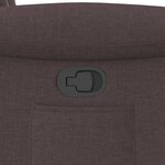 vidaXL Fauteuil inclinable Marron foncé Tissu