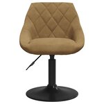 vidaXL Chaises pivotantes à manger lot de 4 marron velours