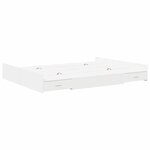 vidaXL Cadre de lit avec rangement avec tête de lit Blanc 150 x 200 cm