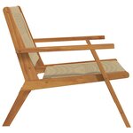 vidaXL Chaises de Jardin 2 Pièces Beige 67x77x73 cm Bois Massif d'Acacia