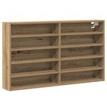 vidaXL Vitrine Artisan Chêne 100x15x58 cm Bois d'ingénierie